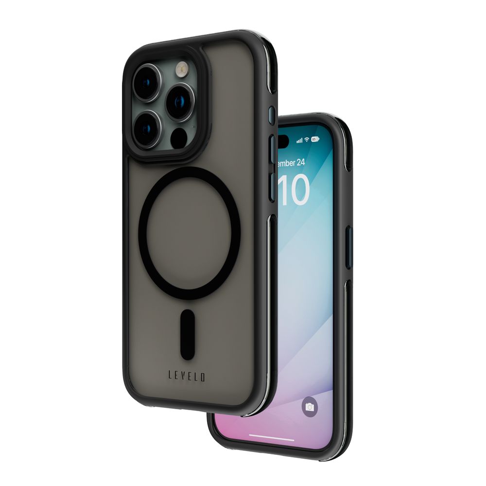 Levelo Nuru Case For iPhone 15 Pro - Matte Black