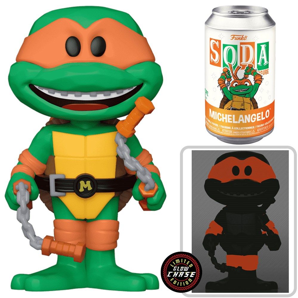 Funko Vinyl Soda Teenage Mutant Ninja Turtle Michelangelo 4-Inch Vinyl Figure (With Chase*)