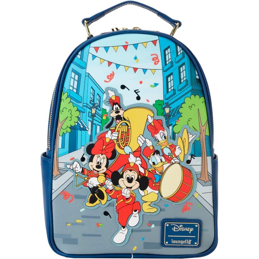 Loungefly! Leather Disney Mickey Marching Band Mini Backpack