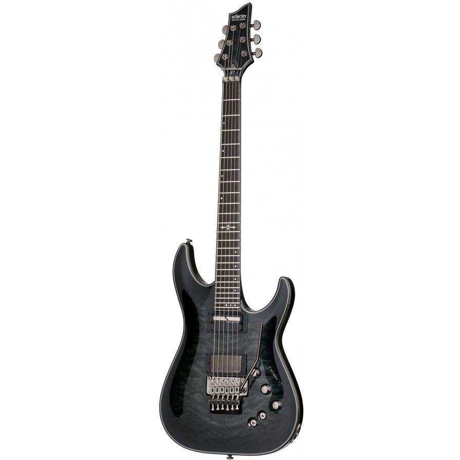 Schecter 1957 Hellraiser Hybrid C-1 FR-S Electric Guitar - Trans Black Burst