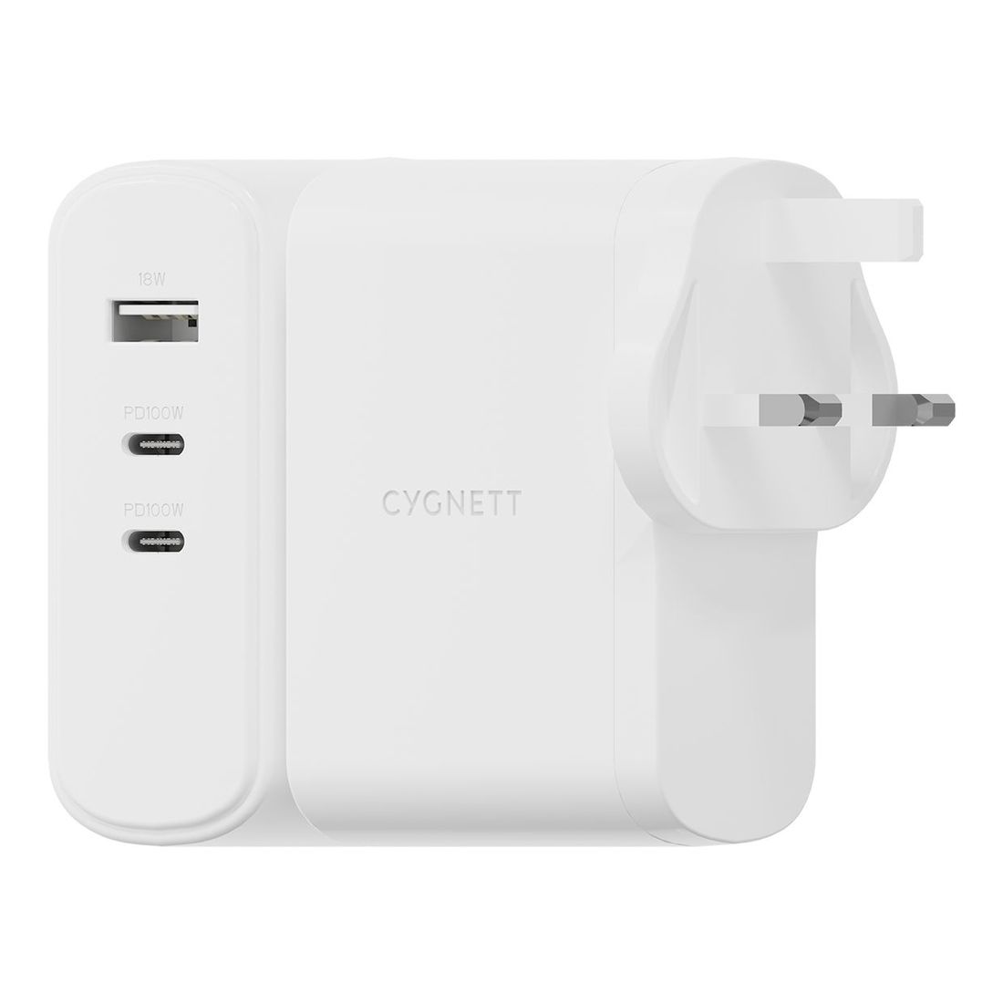 Cygnett PowerMaxx 100W Multi Port GaN Wall Charger - White (UAE)