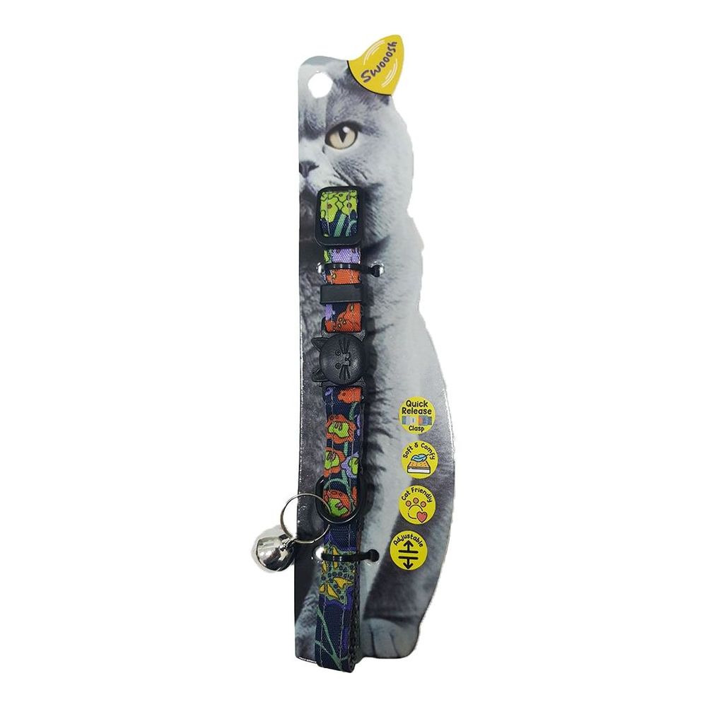 Swooosh Sun & Shine Safe Cat Collar - Grey