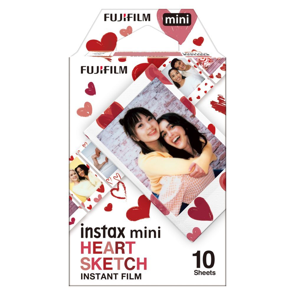 Fujifilm Instax Heart Sketch Border Mini Film (10 Sheets)