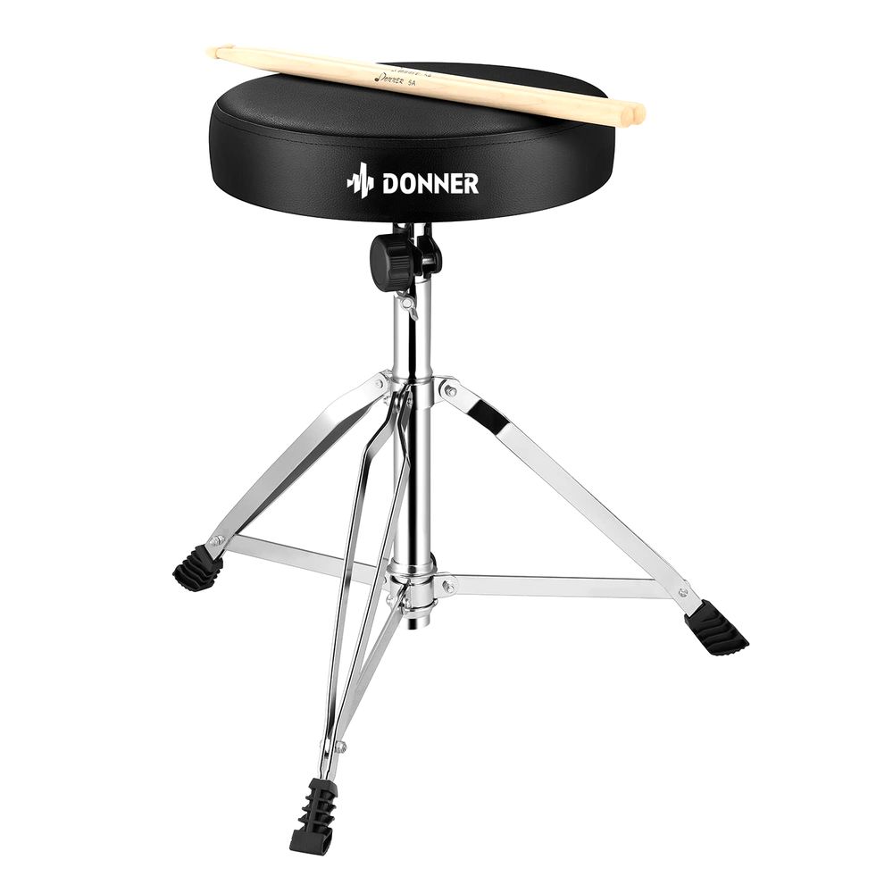 Donner EC1200 Adjustable Height Drum Throne - Black