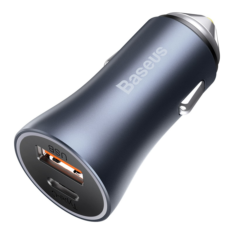 Baseus Golden Contactor Pro Dual QC Car Charger U+C 40W Black