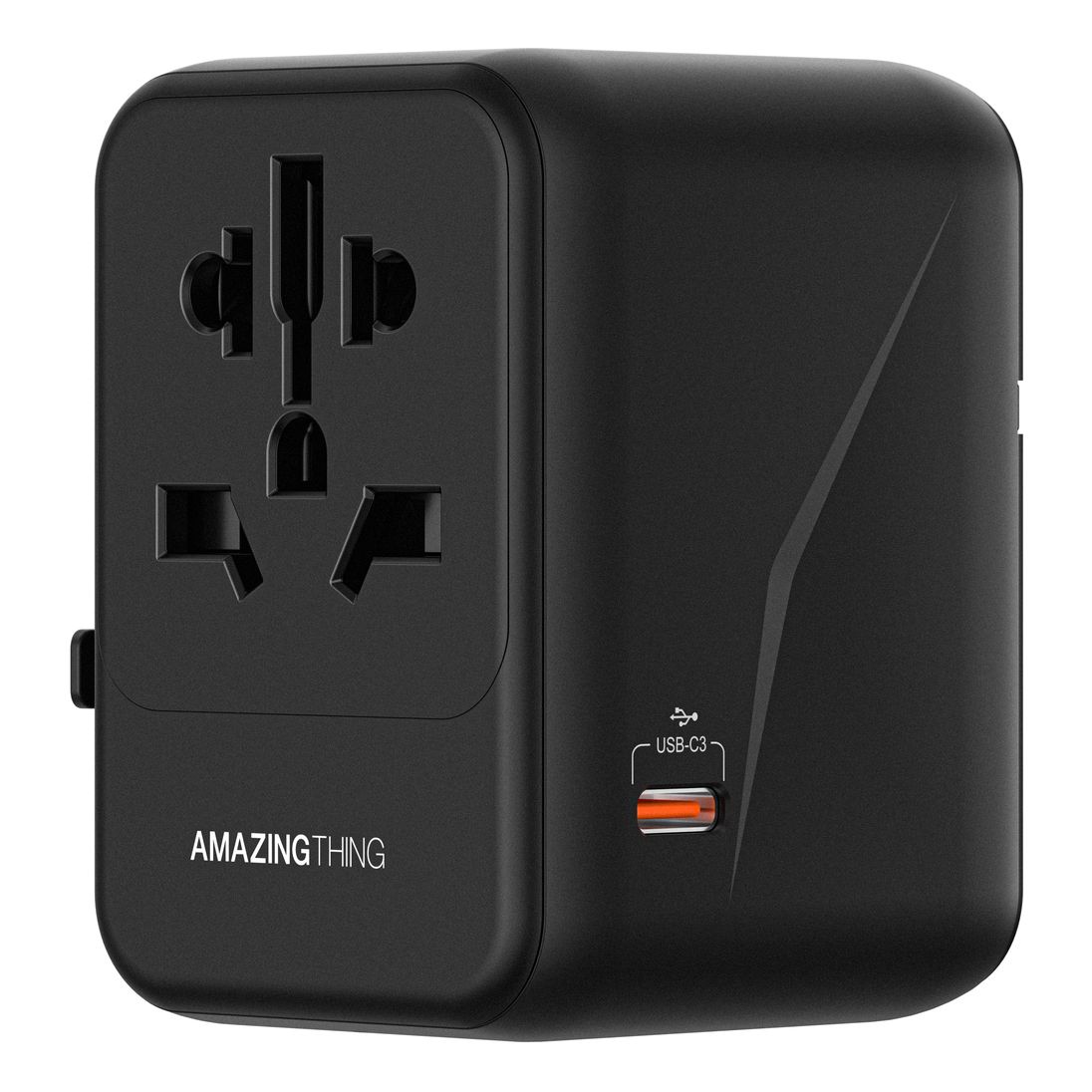 AmazingThing Explorer Pro PD 35W 5 Ports 2A + 3C Travel Charger - Black