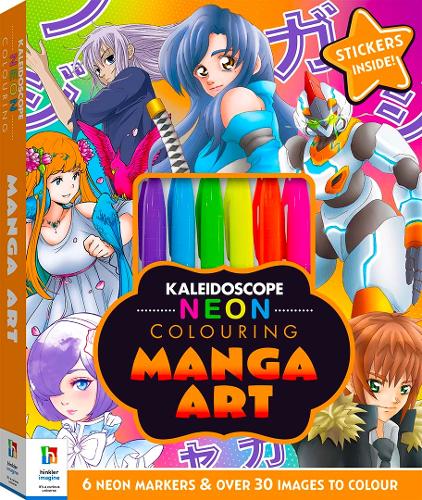 Kaleidoscope Neon Colouring Kit: Manga Art