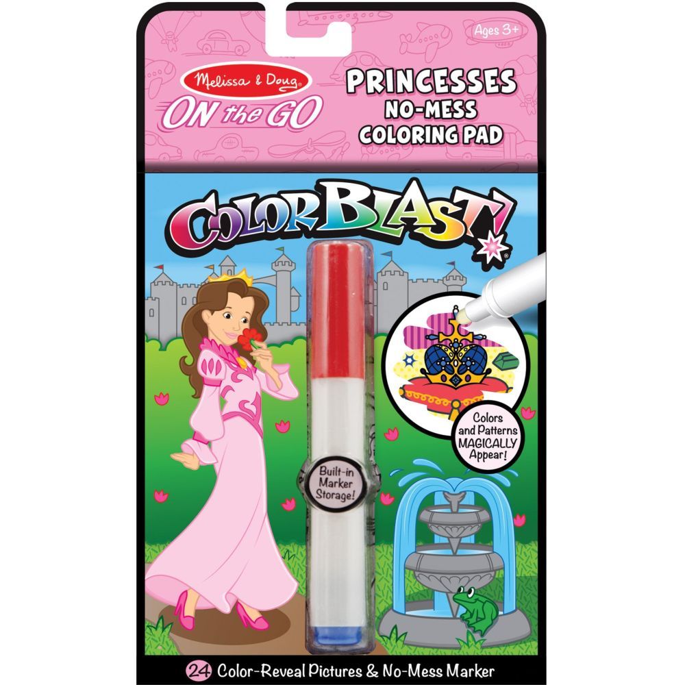 Melissa & Doug On The Go Color Blast Coloring Pad - Princess (24 Pages)