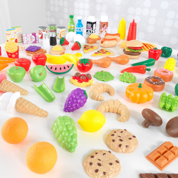 Kidkraft Deluxe Tasty Treats Pretend Play Food (115 Piece)