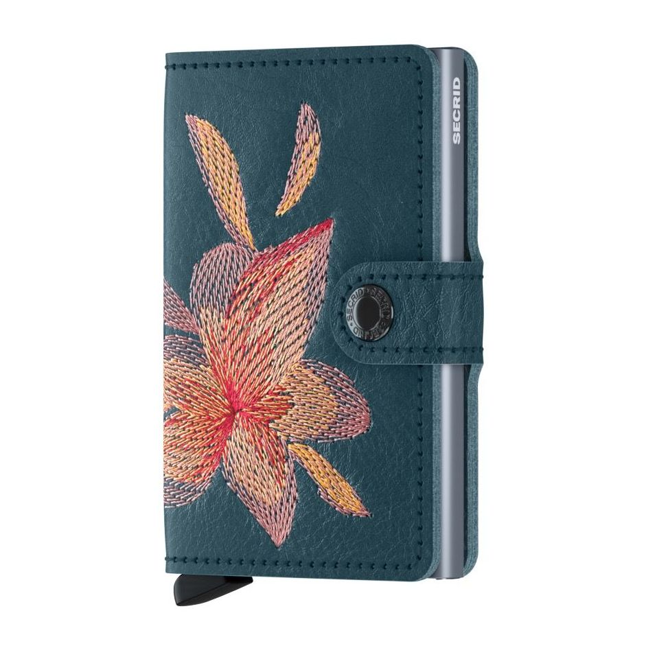 Secrid Miniwallet - Stitch Leather - Magnolia Petrolio