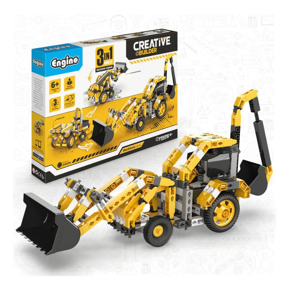 Engino Creative Builder Backhoe Loader Machinery Set