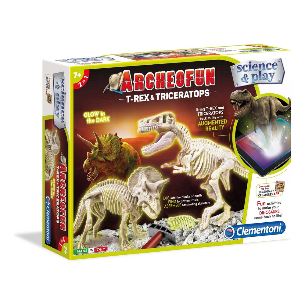 Clementoni Science & Play Archeofun T-Rex And Triceratop