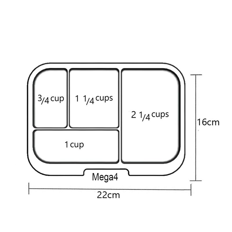 Munchbox Mega4 Lunchbox Tray Clear