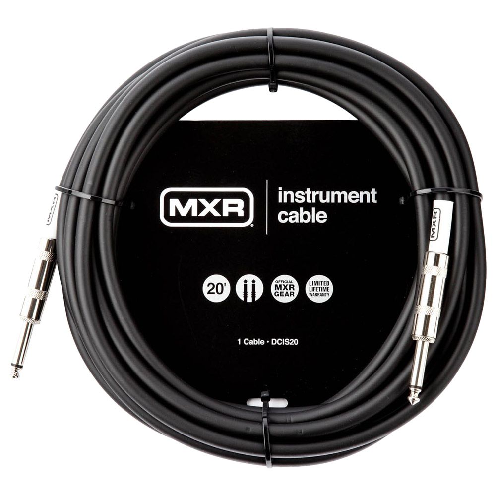 Dunlop Dcis20 Mxr Instrument Cable 20 Ft Ea Black