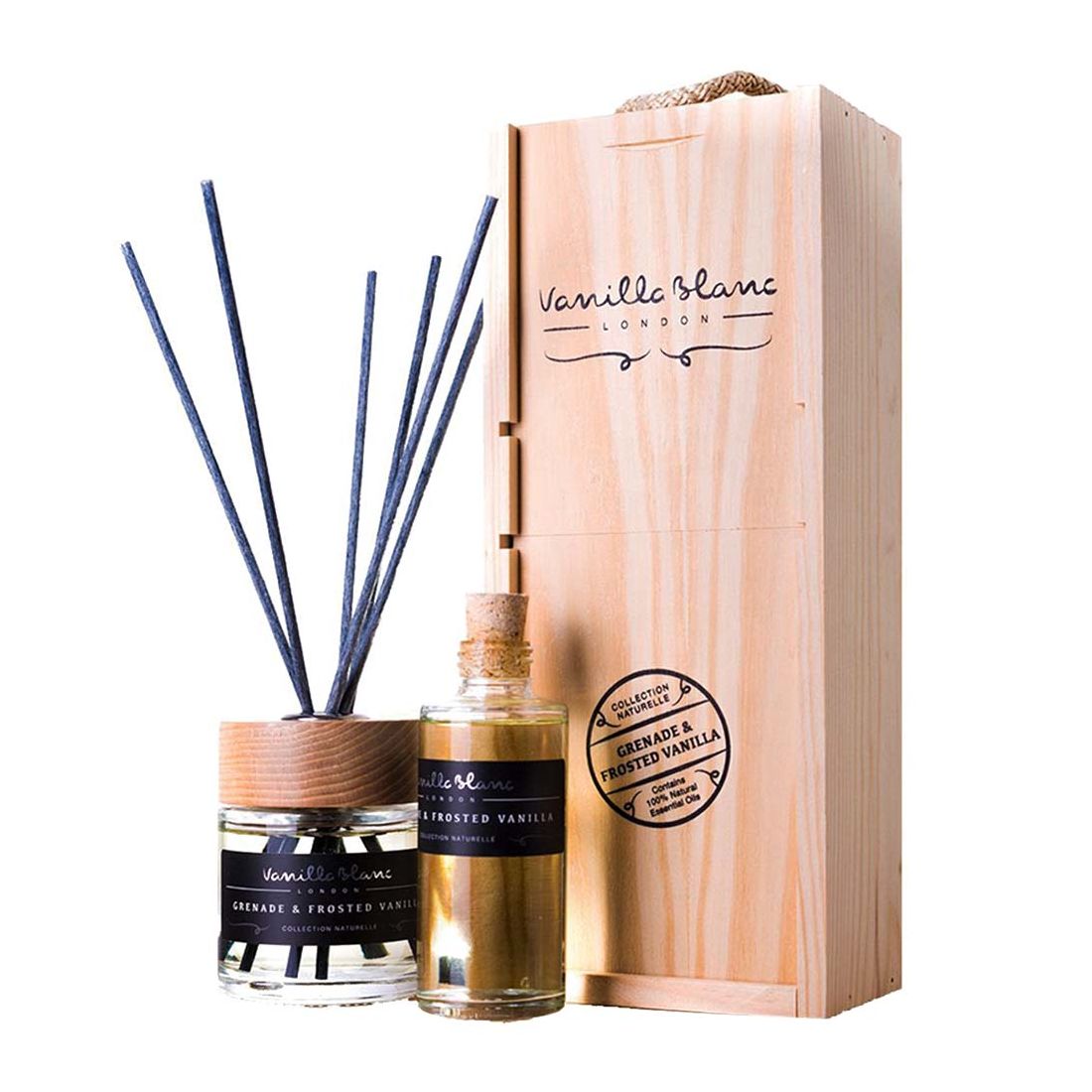 Vanilla Blanc Grenade & Frosted Vanilla Pomegranate Natural Reed Diffuser