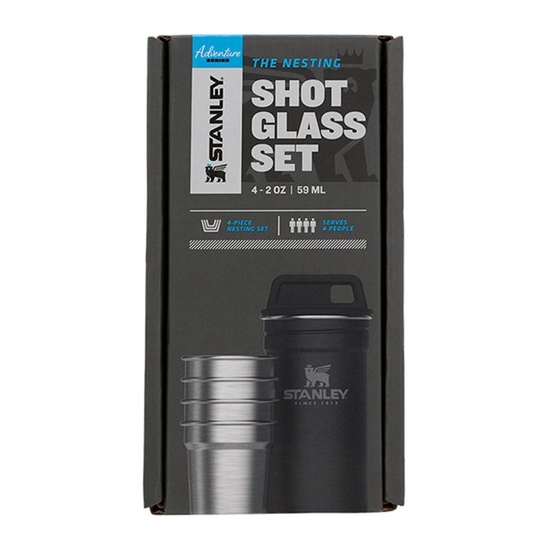 Stanley Adventure Nest Shot Glass Set Matt Black (4 x 59ml)