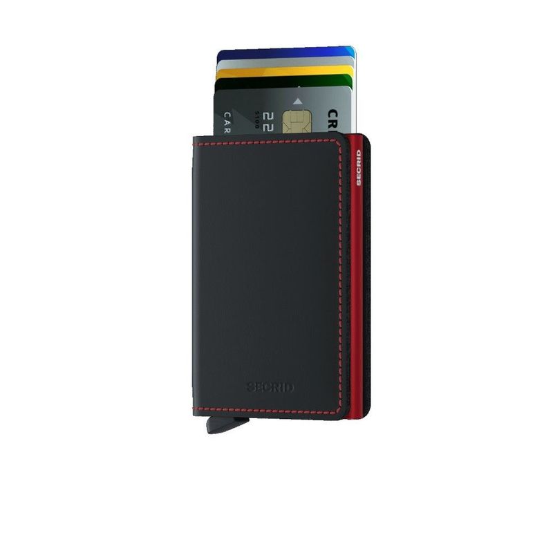 Secrid Slimwallet - Matte Leather - Black/Red