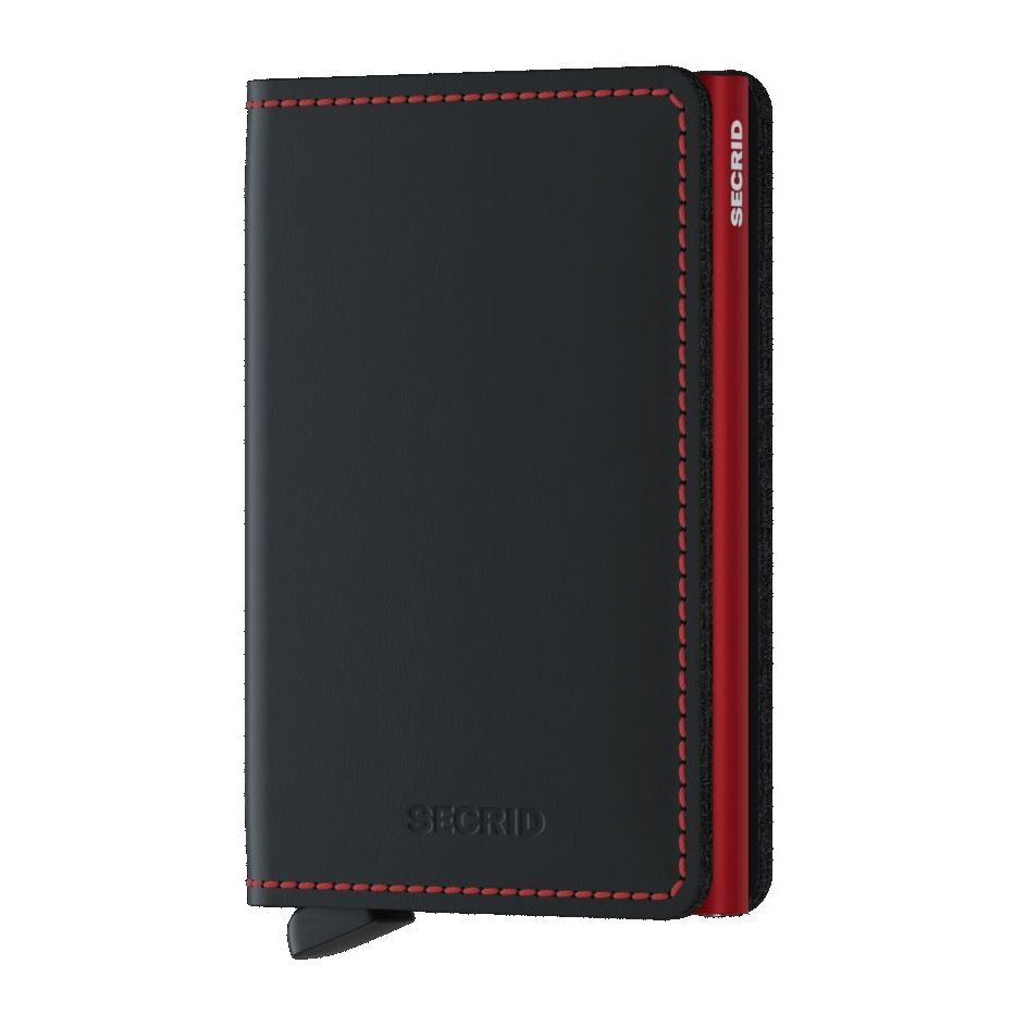 Secrid Slimwallet - Matte Leather - Black/Red