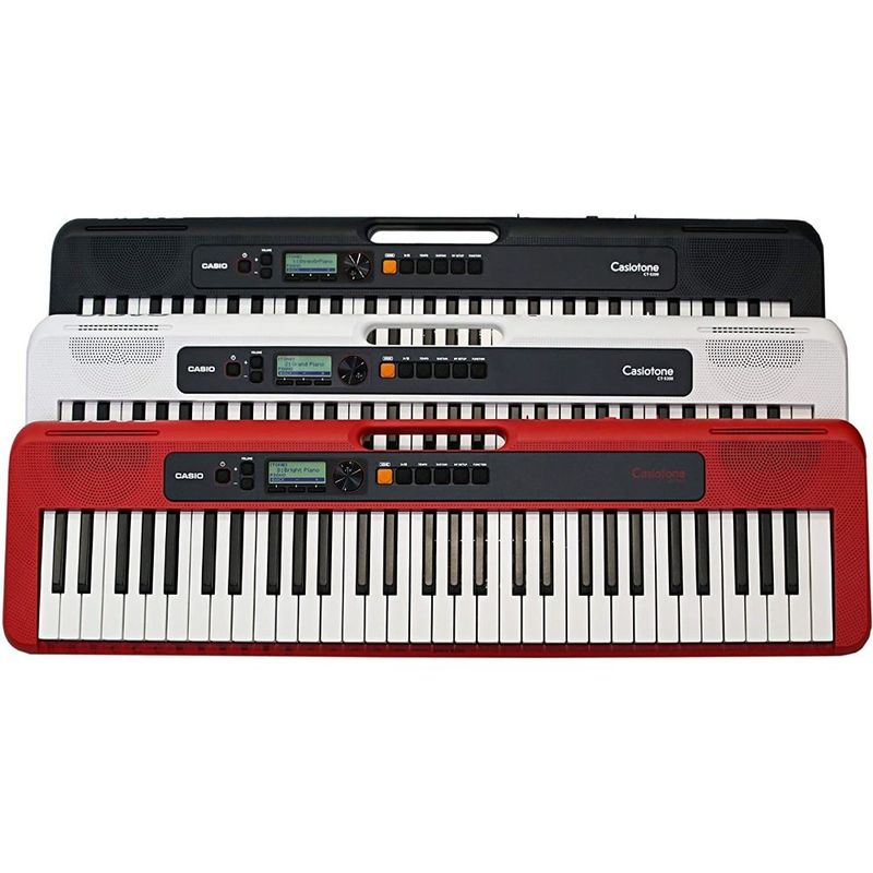 Casio Casiotone CTS-200 61-Key Portable Electric Keyboard Red