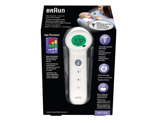 Braun BNT400 No Touch + Touch Thermometer White