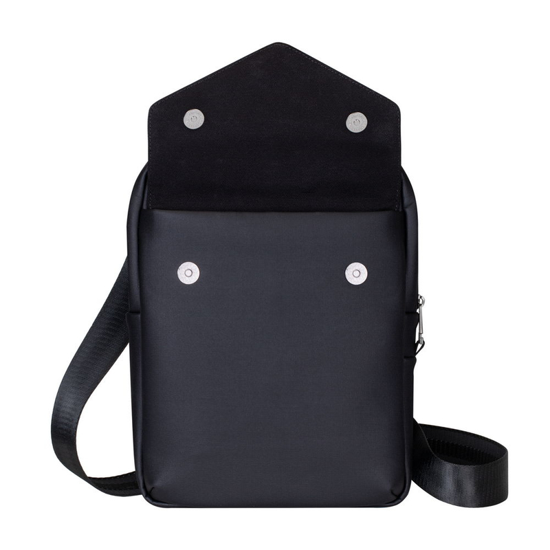 Rivacase 8511 Black Canvas Crossbody Bag 11-Inch