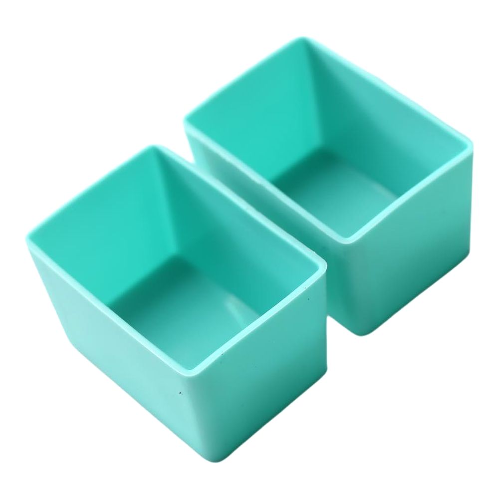 Munch Cups Rectangle Aqua (Set of 2)