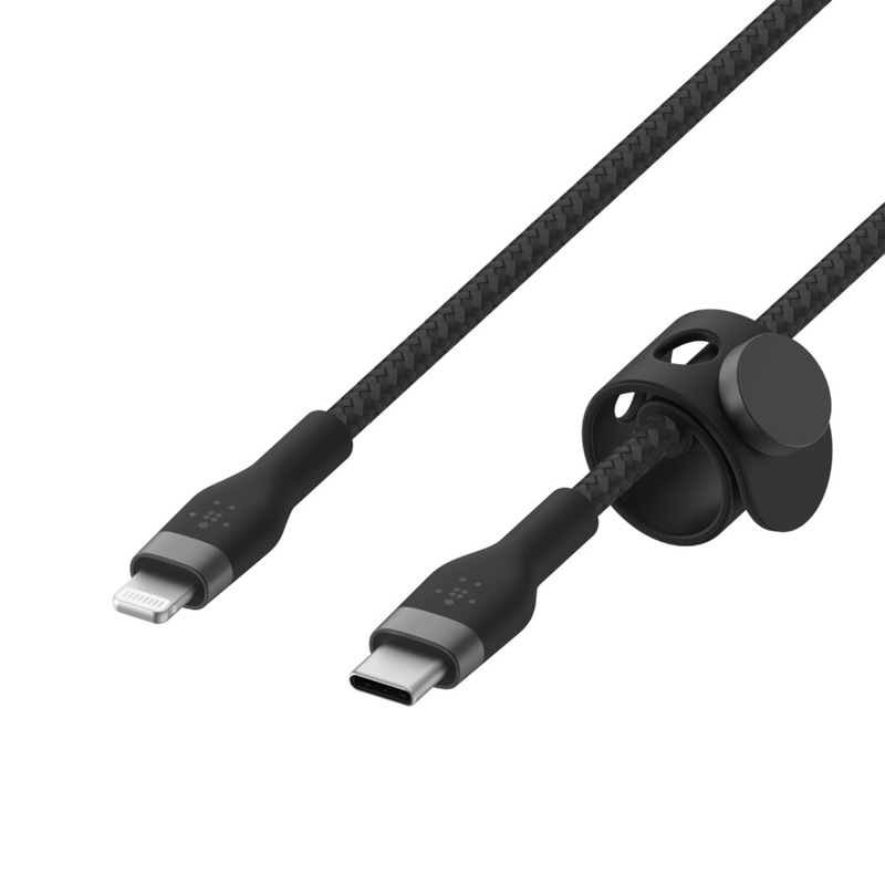 Belkin BoostCharge Pro Flex USB-C Cable with Lightning Connector 1m - Black