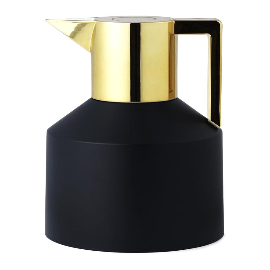 Normann Copenhagen Geo Vacuum Flask 1L - Black/Gold-Plated