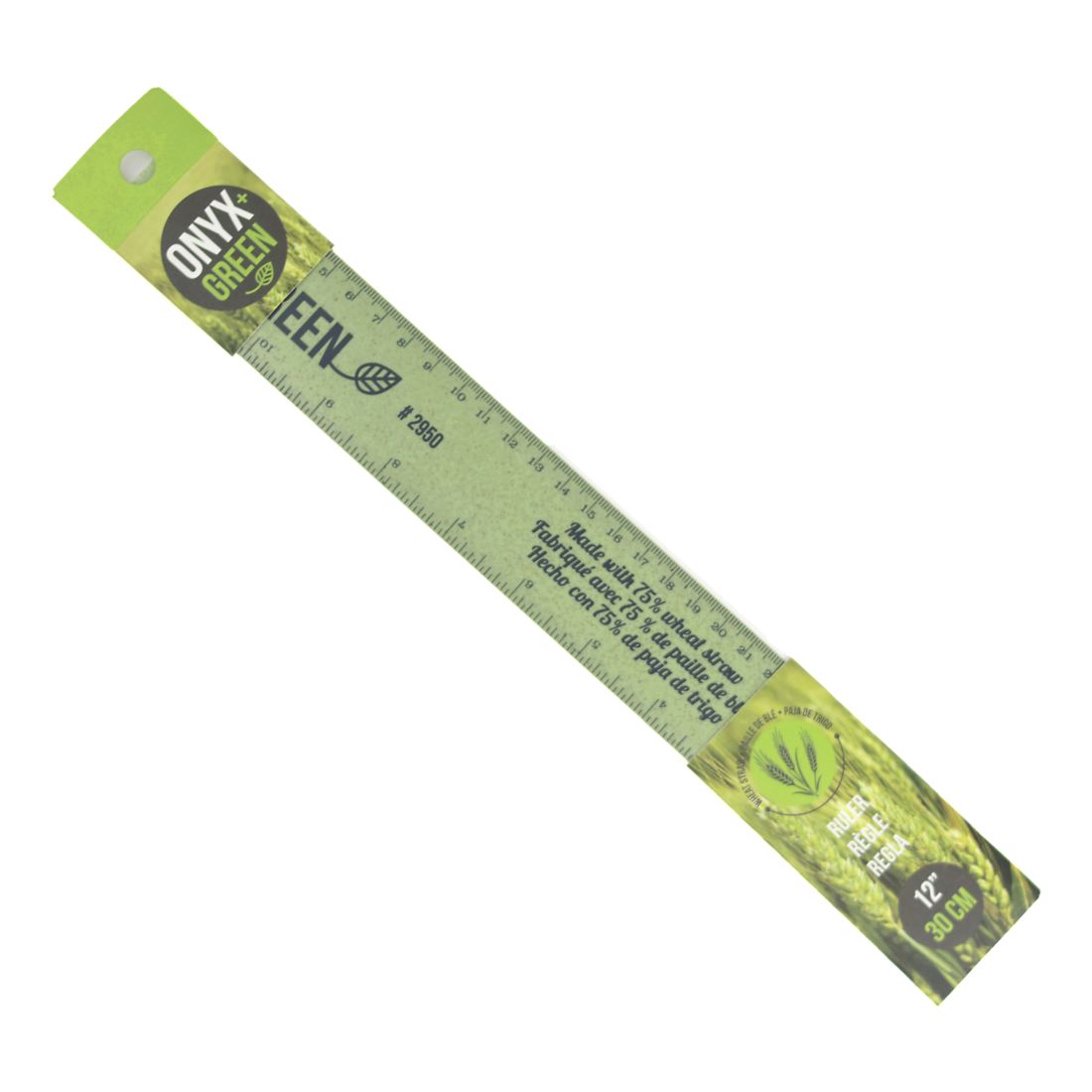 Onyx & Green Ruler 30 cm