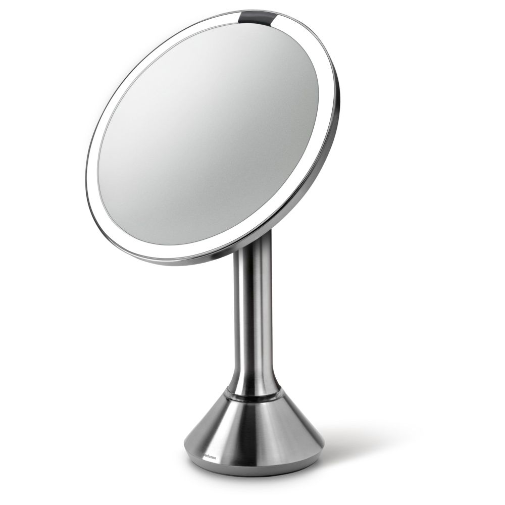 Simplehuman Round Sensor Mirror with Touch Control 20cm - Brushed Stainless Steel