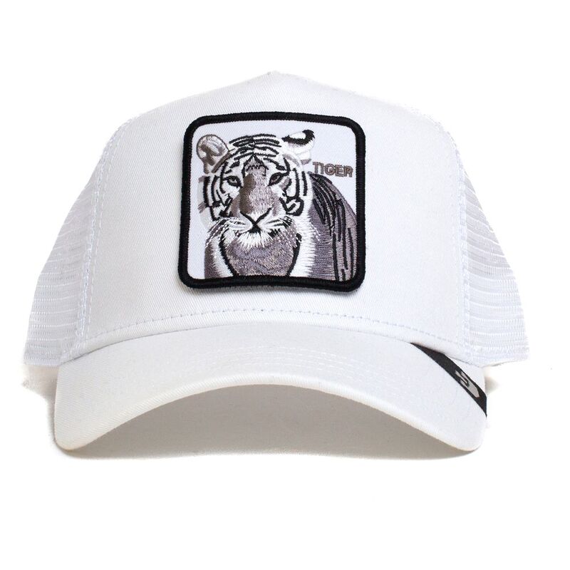 Goorin Bros The White Tiger Unisex Trucker Cap - White Goorin Bros The White Tiger Unisex Trucker Cap - White