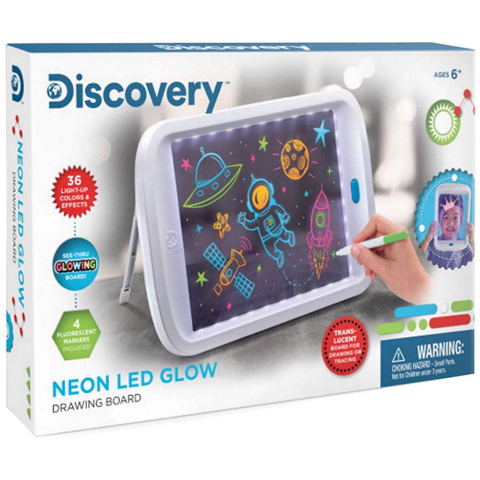 Discovery Neon LED Glow Light Drawing Board