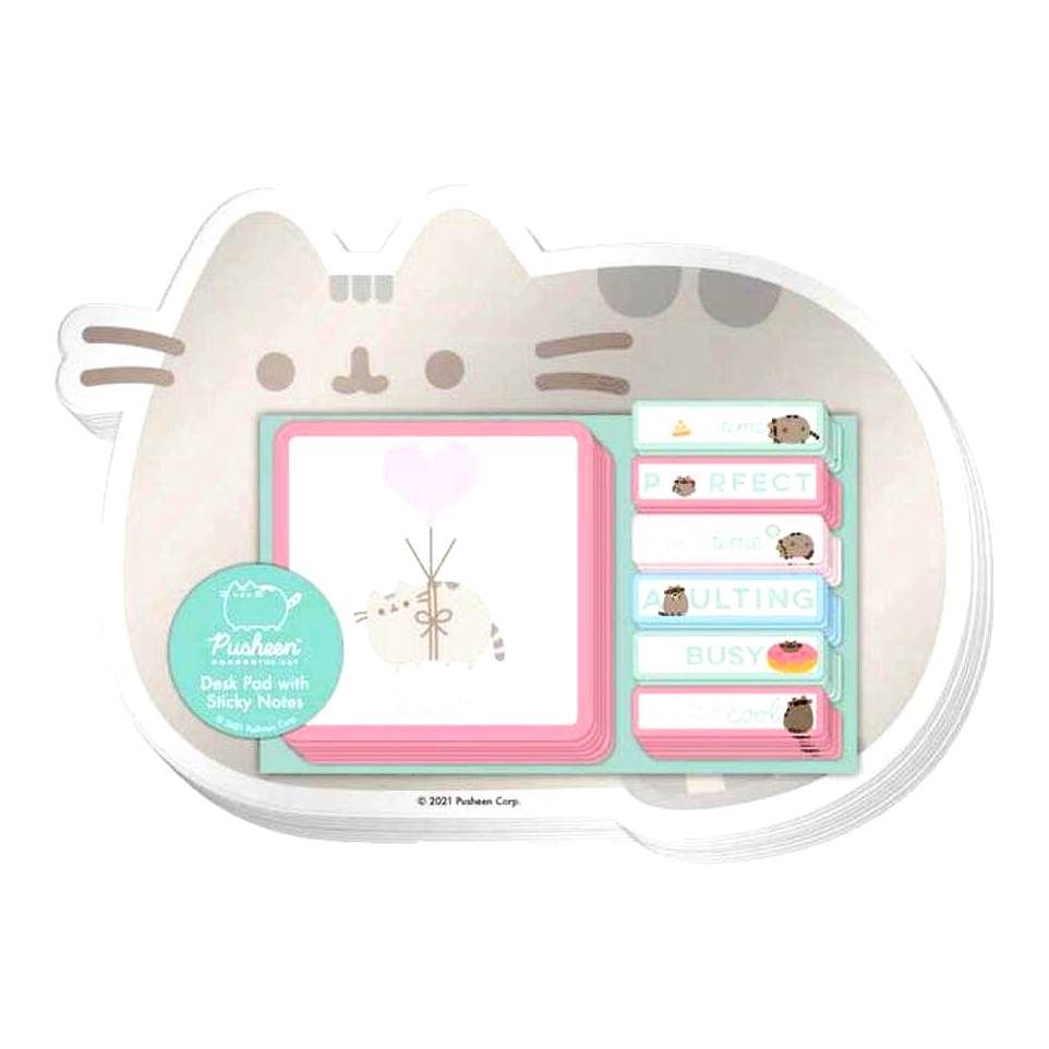 Blueprint Pusheen Desk Pad & Sticky Notes (52 Sheets)