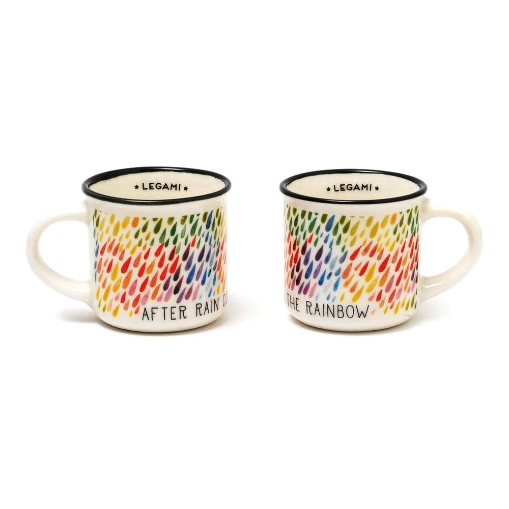 Legami Espresso for Two - Porelain Coffee Mugs 50 ml - After Rain (Set of 2)