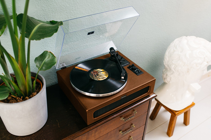 Lenco LS-430BN Turntable With Built-In Speakers Brown