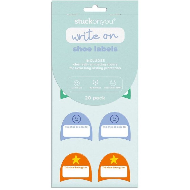 Stuck on You Write on Shoe Labels - Starstruck (20 Pack)