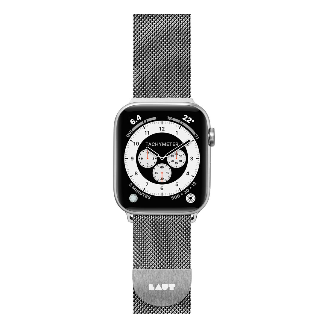 LAUT Steel Loop Band For Apple Watch 41/40/38Mm Silver