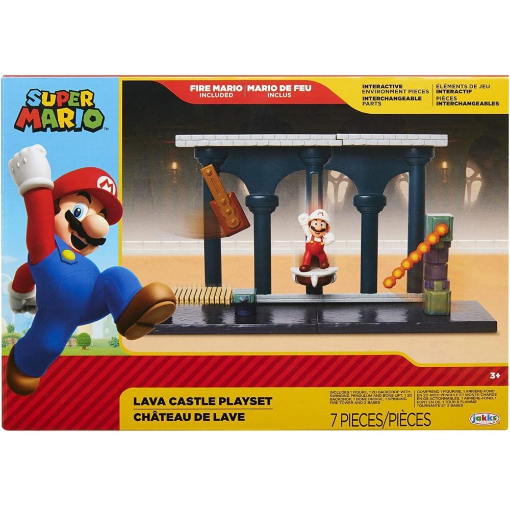 World of Nintendo Lava Castle Playset