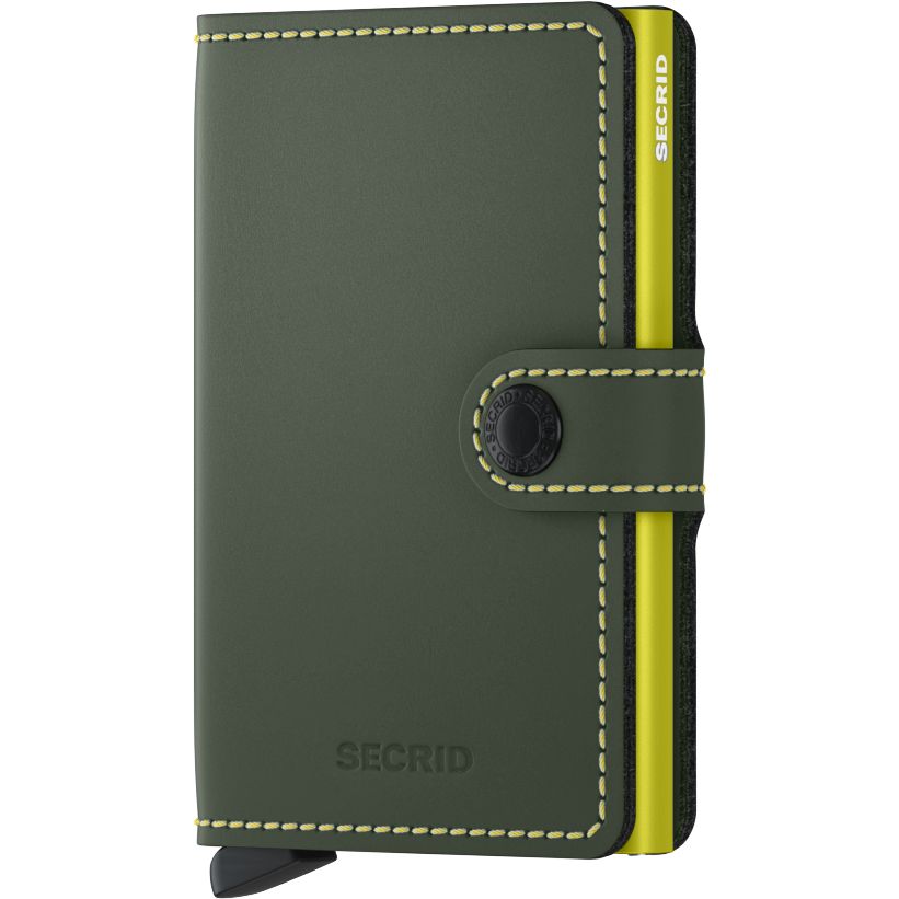 Secrid Miniwallet - Matte Leather - Green/Lime