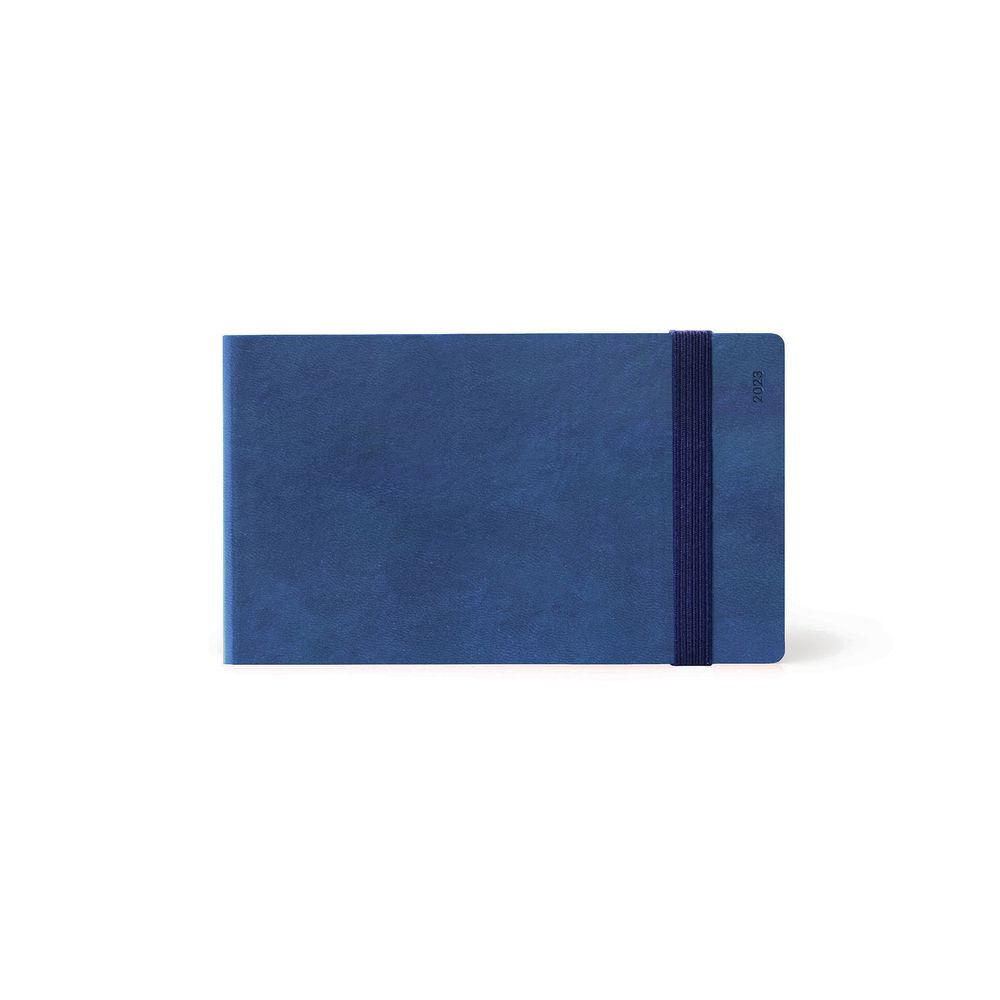 Legami Small Weekly Horizontal Diary 12 + 1 Month 2023 (9.5 x 13 cm) - Blue