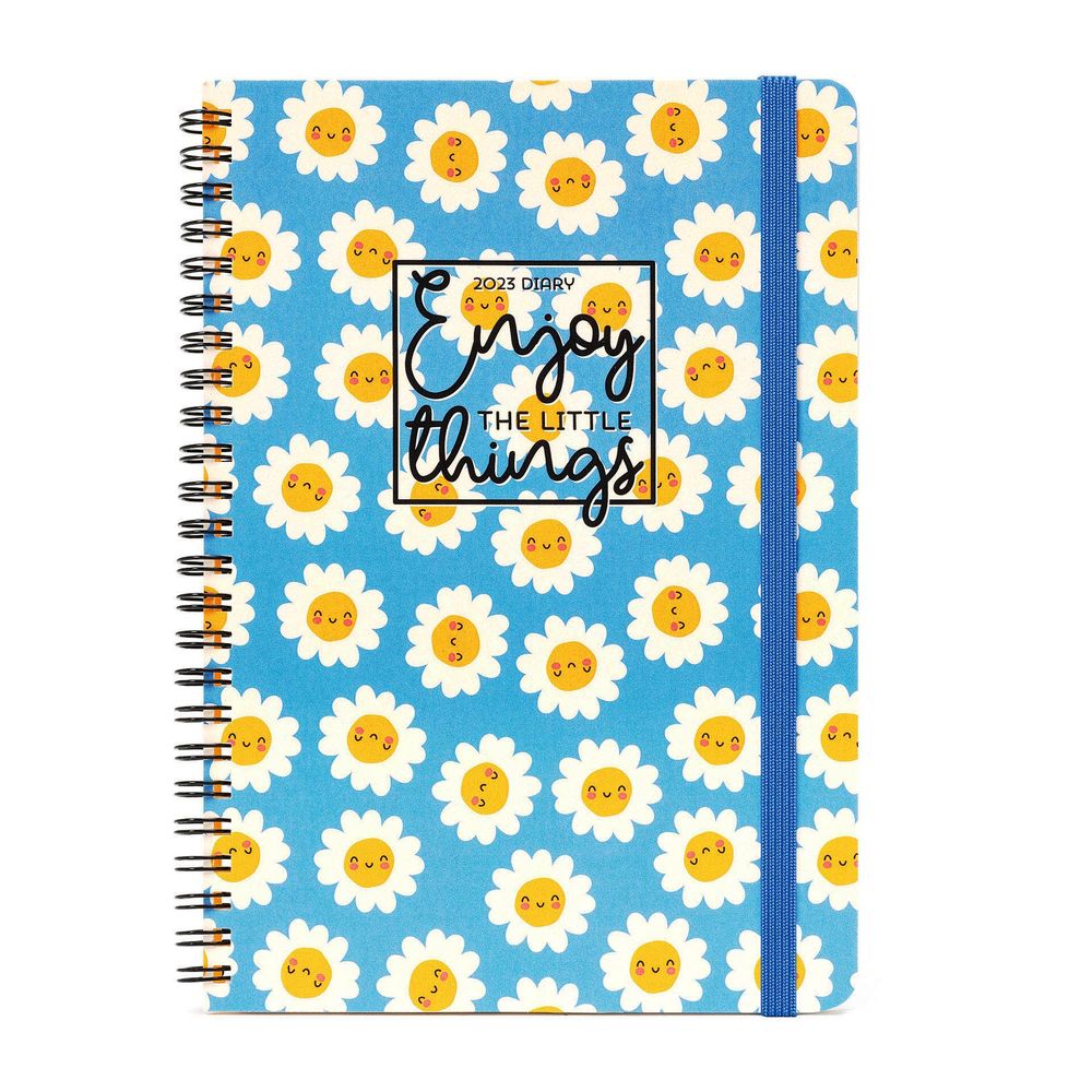 Legami Large Weekly Spiral Bound Diary 12 Month 2023 (15 x 21 cm) - Daisy