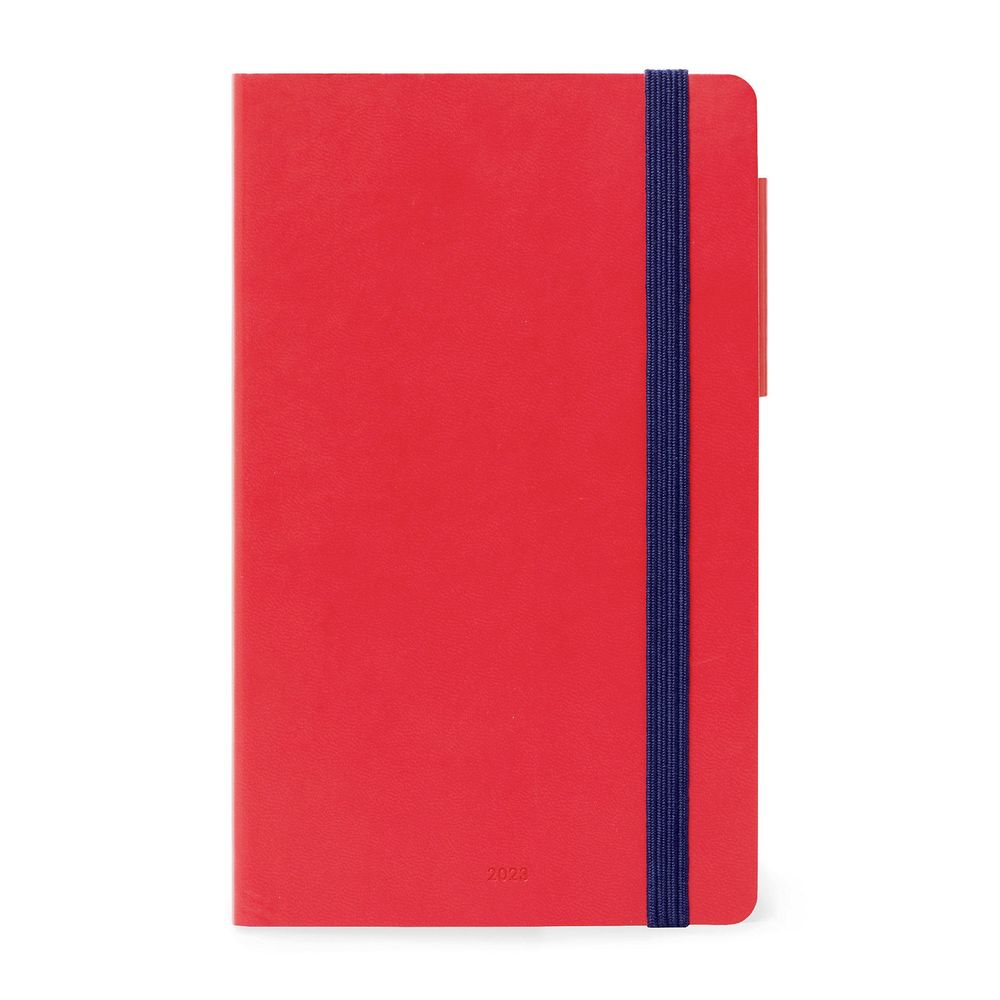 Legami Medium Monthly Diary 12 + 2 Month 2023 (12 x 18 cm) - Red