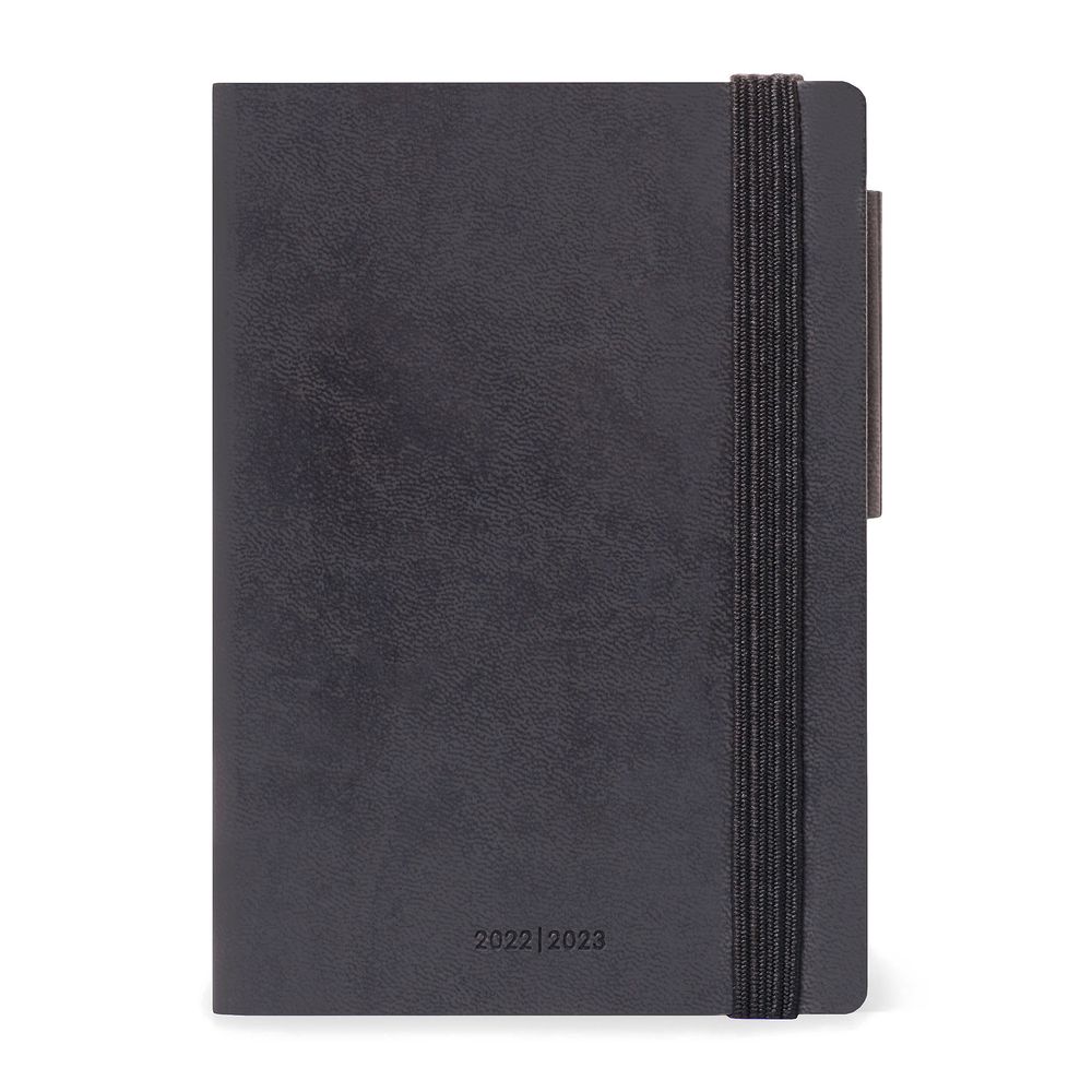 Legami Small Daily Diary 16 Month 2022/2023 (9.5 x 13 cm) - Black