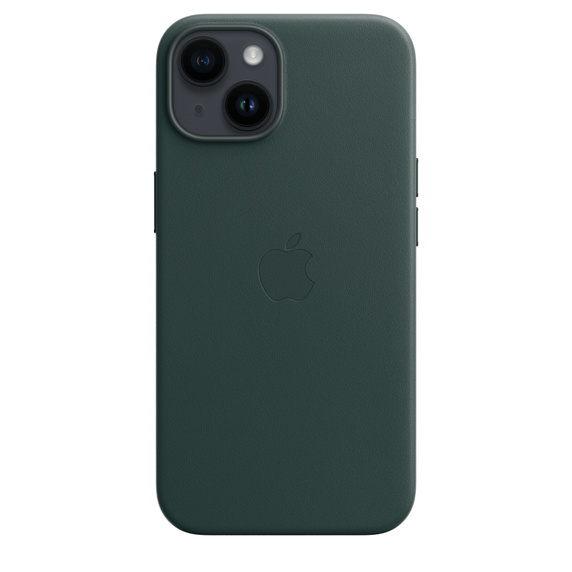 Apple Leather Case with MagSafe for iPhone 14 - Forest Green