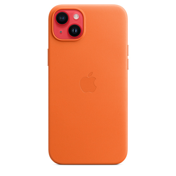 Apple Leather Case with MagSafe for iPhone 14 Plus - Orange