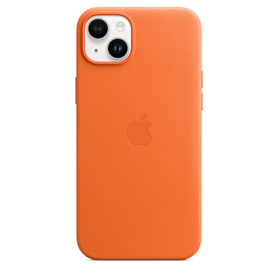 Apple Leather Case with MagSafe for iPhone 14 Plus - Orange