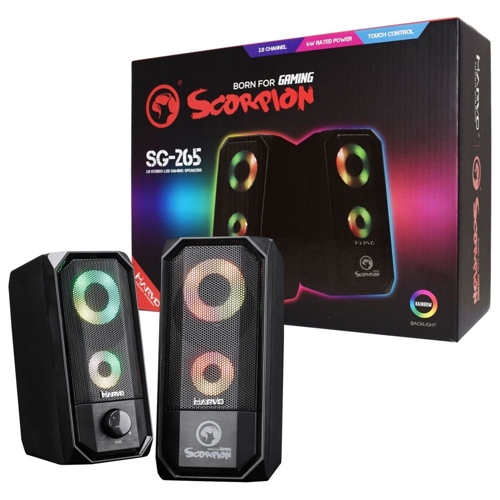 Marvo SG-265P 2.0 Stereo Rgb Gaming Speakers