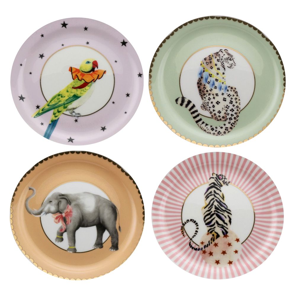 Yvonne Ellen Animal Tea Plates 16Cm - Animals (Set of 4)