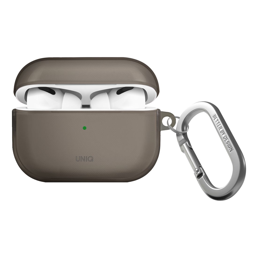 UNIQ Glase Airpods Pro 2nd Gen (2022) Hang Case - Glossy Smoke