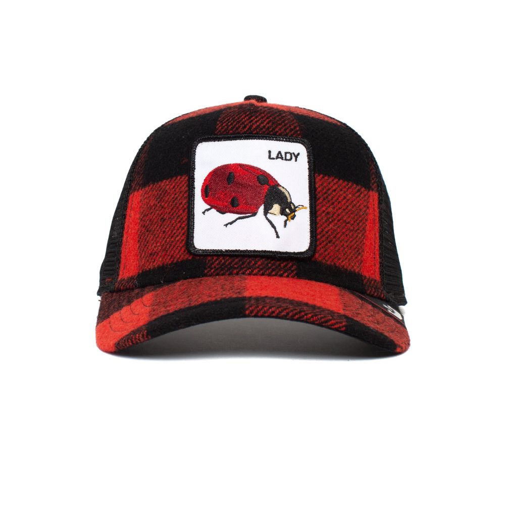 Goorin Bros Plaidy Bug Plaid Unisex Trucker Cap - Red